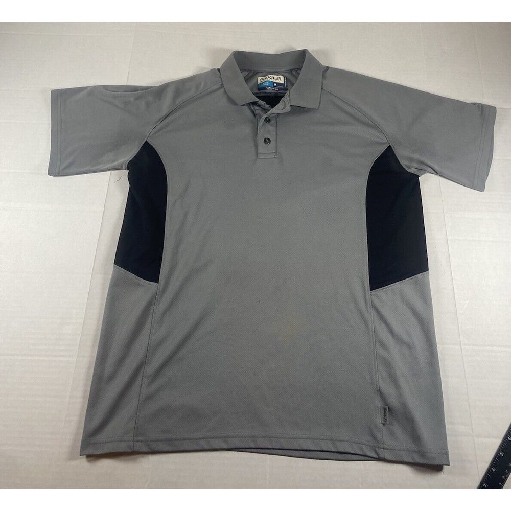 Magellan Polo Shirt Large Adult Gray‎ Casual Rugby Fish Gear Classic FIt Mens M